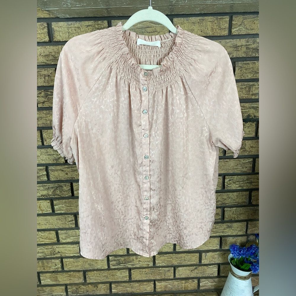 Adyson Parker mauve‎ pink shiney blouse